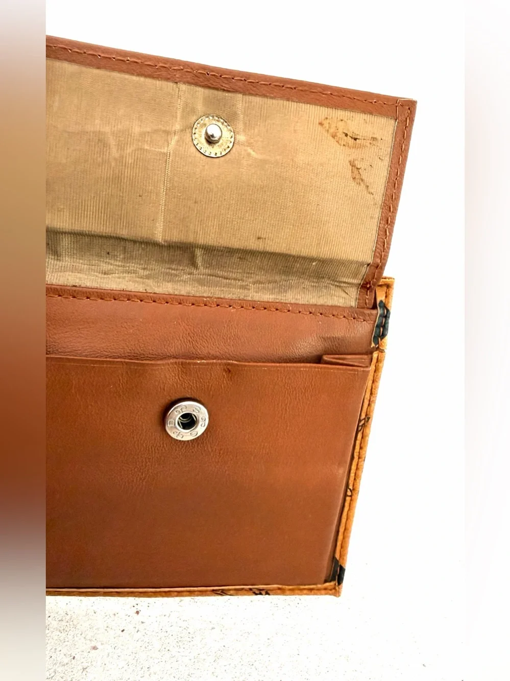 MCM Vintage Cognac Visetos Bifold Wallet Coin Pocket West Germany